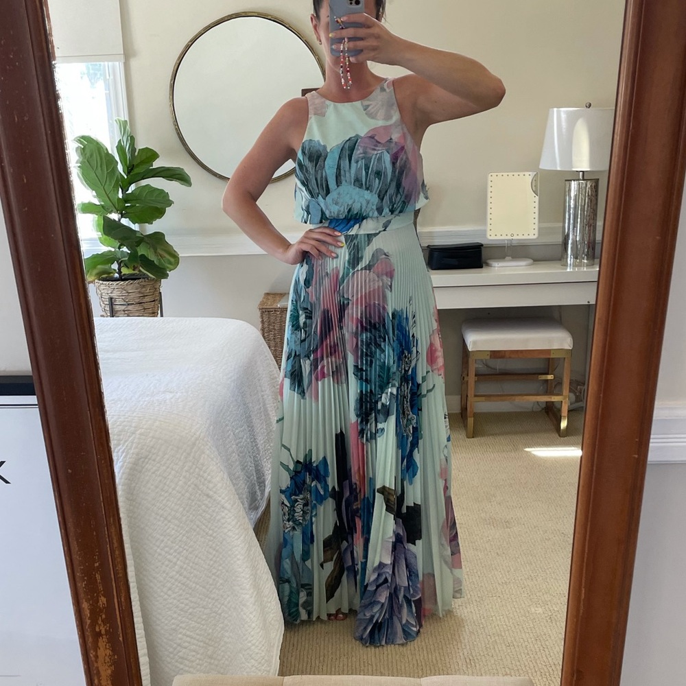 ASOS maxi pleated floral summer dress